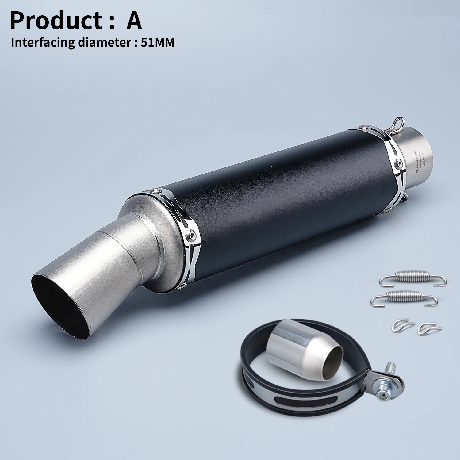 exhaust pipe and muffler Auspuffrohr und Schalldämpfer
