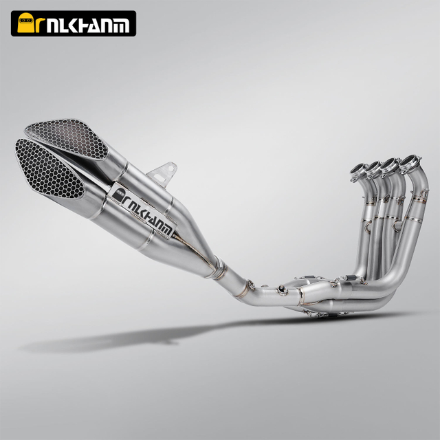 S1000RR NlkHanm Eksosanlegg Modifikasjon Full Seksjon Titanium Alloy med Gemini Escape Lyddemper for S1000RR 2019-2024