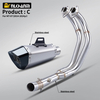 Yamaha MT07 FZ07 Original komplette Motorrad-Auspuffanlage Escape Slip 51 mm Vorderrohr Neuzustand Stahl mit AK LV SC Connect