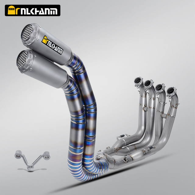 S1000RR NlkHanm Modificaci&oacute;n del sistema de escape de motocicleta Secci&oacute;n completa con aleaci&oacute;n de titanio para S1000RR 2019-2024