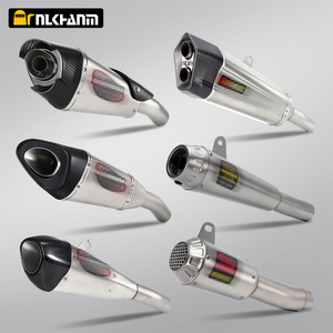 ZX-6R Modified Stainless Steel Muffler na may Rear Connecting Pipe Custom Size 51mm Adapter para sa Bagong Ginamit na Sistema ng Tambutso ng Motorsiklo