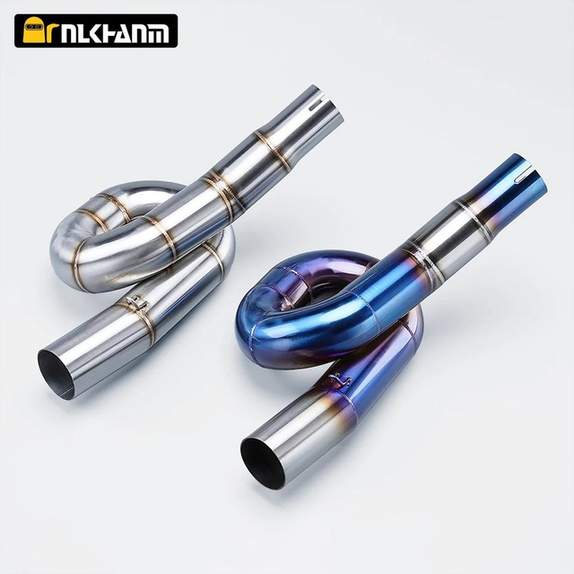 BJ300 TNT300 51mm In Acciaio Inox Moto Di Scarico Centrale Tubo di Collegamento Nuovo Misura per Benelli 300 BJ300 GS BN302 Sistema di Scarico