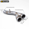 Silenziatore di scarico in acciaio inossidabile per Yama R6 YZF R6 2006-2021 Nuovo sistema di silenziatore di collegamento per tubo centrale da 51 mm Tubo di collegamento per moto