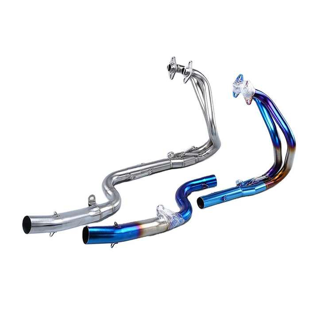 কাওয়াসাক নিনজা 250/300 Z250/Z300 2008-2017 বছর কাস্টম স্টিল এস্কেপ ফ্রন্ট মিডল লিঙ্ক এক্সহস্ট সিস্টেম 51 মিমি অ্যাডাপ্টারের সাথে