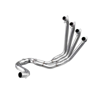 Peredam Aloi Titanium untuk Sistem Ekzos Moto Penuh Hon CB650R/CBR650F dengan Paip Pautan Depan Movabile Dikemas dalam Kotak