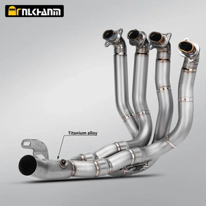 Kawasak Ninja H2 H2R ท่อไอเสียไทเทเนียมอัลลอยด์แบบเต็มส่วนและการปรับเปลี่ยนคาร์บอนสำหรับรุ่นปี 2015-2023