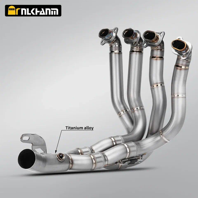 Kawasak Ninja H2 H2R Titanium Alloy Exhaust Sisitemu Igice Cyuzuye no Guhindura Carbone ya Moderi ya 2015-2023