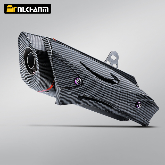 Univerz&aacute;ln&iacute; 51mm tlumič v&yacute;fuku motocyklu z uhl&iacute;kov&yacute;ch vl&aacute;ken z nerezov&eacute; oceli Nov&eacute; motocykly TMAX XMAX ADV s ped&aacute;lem