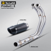 Yamaha MT07 FZ07 Original komplette Motorrad-Auspuffanlage Escape Slip 51 mm Vorderrohr Neuzustand Stahl mit AK LV SC Connect