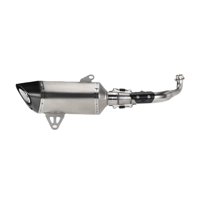 Sistema de escape para motocicleta de acero inoxidable, tama&ntilde;o personalizado, cubierta de fibra de carbono, silenciador de aleaci&oacute;n de nueva condici&oacute;n para XMAX300 2023-2024