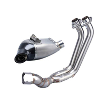 Sistema di scarico moto AK 2017-2023 per Ninja650 Versys650 Z650 Sottoscocca completo Collegamento anteriore in acciaio inossidabile Acciaio legato 51mm