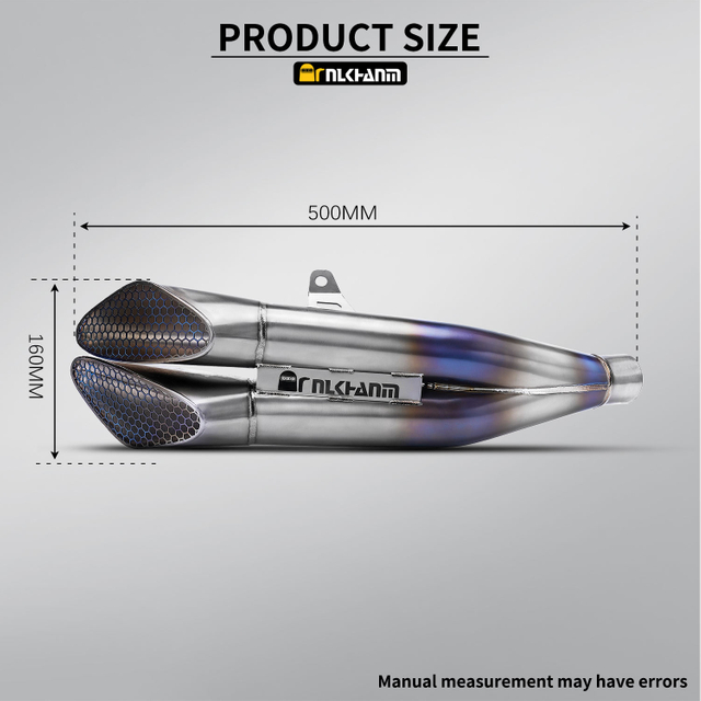 NlkHanm Kit de evacuare pentru motocicletă forjată &icirc;n fagure de titan pentru Kawasaki Zx6r 636 ZX6R ZX-6R 2021-2024