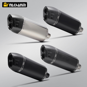 Sistema de Escape personalizado para motocicleta, silenciador de salida de doble Escape AK modificado para R1250GS Z900 DL1050, caja de acero de nueva condici&oacute;n, 51mm