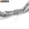 2014-2024 Yama MT07 Slip-On titanium legering udst&oslash;dningsr&oslash;r Ny tilstand Rustfrit st&aring;l Roterende Front Link Boxed Emballage