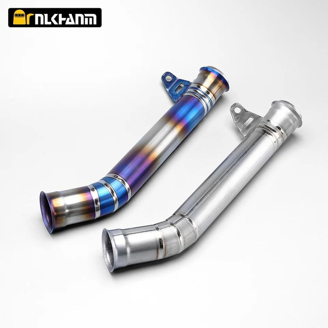 Duke 690 Mid Pipe New Slip-On udst&oslash;dningsr&oslash;r Connect til KTM DUKE690 2012-2017 Kompatibel med 2013 2014 2015 2016 2017 modeller