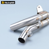 Moto modificado carbono mid link silenciador de tubo para yama yzfr1 yzf r1 2009-2014 a&ccedil;o inoxid&aacute;vel aprimorado escape da motocicleta