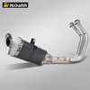 Yamaha MT07 FZ07 Original komplette Motorrad-Auspuffanlage Escape Slip 51 mm Vorderrohr Neuzustand Stahl mit AK LV SC Connect