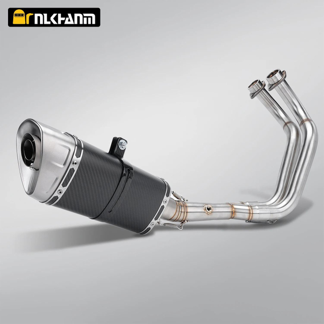 Yamaha MT07 FZ07 Арыгінальная поўная выхлапная сістэма матацыкла Escape Slip 51MM Пярэдняя труба Новы стан Сталь з AK LV SC Connect