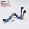 Kawasak ER6N Versys 650 Z650 Ninja 650 Front Middle Connection Slip Sensor Link Pipe 2020-2023 မော်ဒယ်အတွက် Stealth Exhaust စနစ်