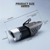 Uniwersalny 51mm tłumik wydechowy węglowy motocykle DB zab&oacute;jca podw&oacute;jny otw&oacute;r AK R1 R3 ZX6R F800 F750 Z900 MT09 R7 MT03 ZX4R R6