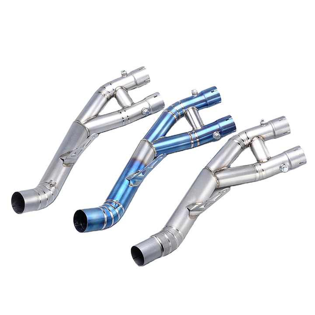 2015-2021 R1 YZF R1 MT10 Modificaci&oacute;n del tubo de enlace medio delantero deslizante Acero inoxidable Aleaci&oacute;n de titanio Sistema de escape Caja de embalaje
