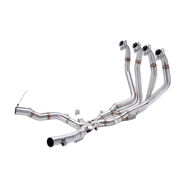 Para hayabusa1300 gsx1300r gen 3 sistema de escape de a&ccedil;o inoxid&aacute;vel de motocicleta 2021-2024 na se&ccedil;&atilde;o dianteira e intermedi&aacute;ria
