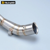 Moto modificado carbono mid link silenciador de tubo para yama yzfr1 yzf r1 2009-2014 a&ccedil;o inoxid&aacute;vel aprimorado escape da motocicleta