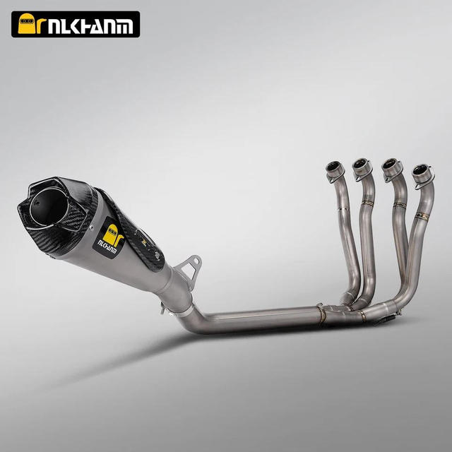מערכת פליטה של ​​אופנוע מסגסוגת טיטניום GSX-S1000 חדש חץ בריחה משתיק קול פחמן שינוי חומר לסוזוקי GSX-S1000