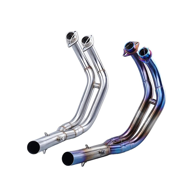 2014-2021 Yama MT07 FZ07 XSR700 Moto Racing משתיק קול חצי כחול החלקה קדמית צינור נירוסטה מצב חדש