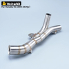 Moto modificado carbono mid link silenciador de tubo para yama yzfr1 yzf r1 2009-2014 a&ccedil;o inoxid&aacute;vel aprimorado escape da motocicleta