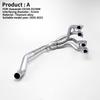 Kawasak Ninja ZX-25R 2020-2023 Knalpot Sepeda Motor Melarikan Diri Sistem Penuh Aloi Titanium 51Mm Knalpot Tautan Tengah Depan Dimodifikasi